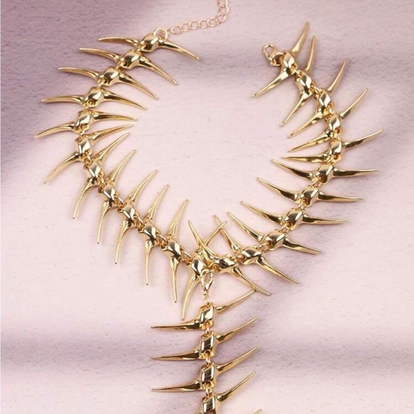 Anthropologie Gold Spine Necklace - Picture 3 of 4